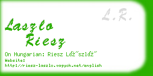 laszlo riesz business card